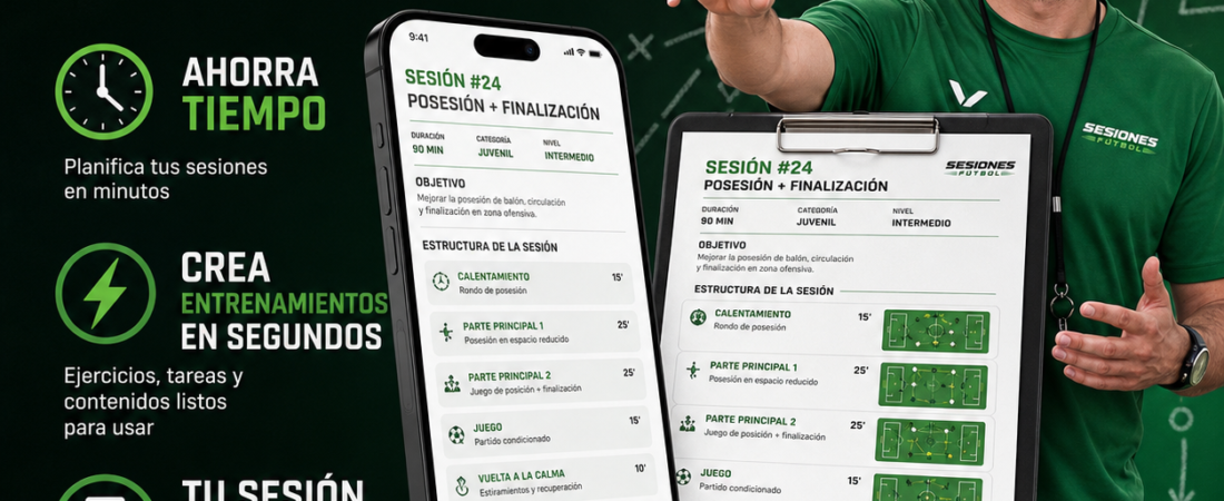 Sesiones Coach: la aplicación para crear entrenamientos de fútbol y gestionar tu equipo